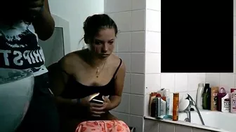 two nice girls in bathroom, WetandPissy, PissRIP