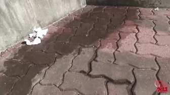 DLFF-096 03 Women’s pleasant peeing in standing position. Outdoor voyeurism